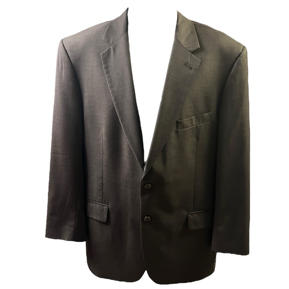 Jos A Bank Jacket Size 43R Brown Single Breasted Notch Lapel Wool Classic Preppy